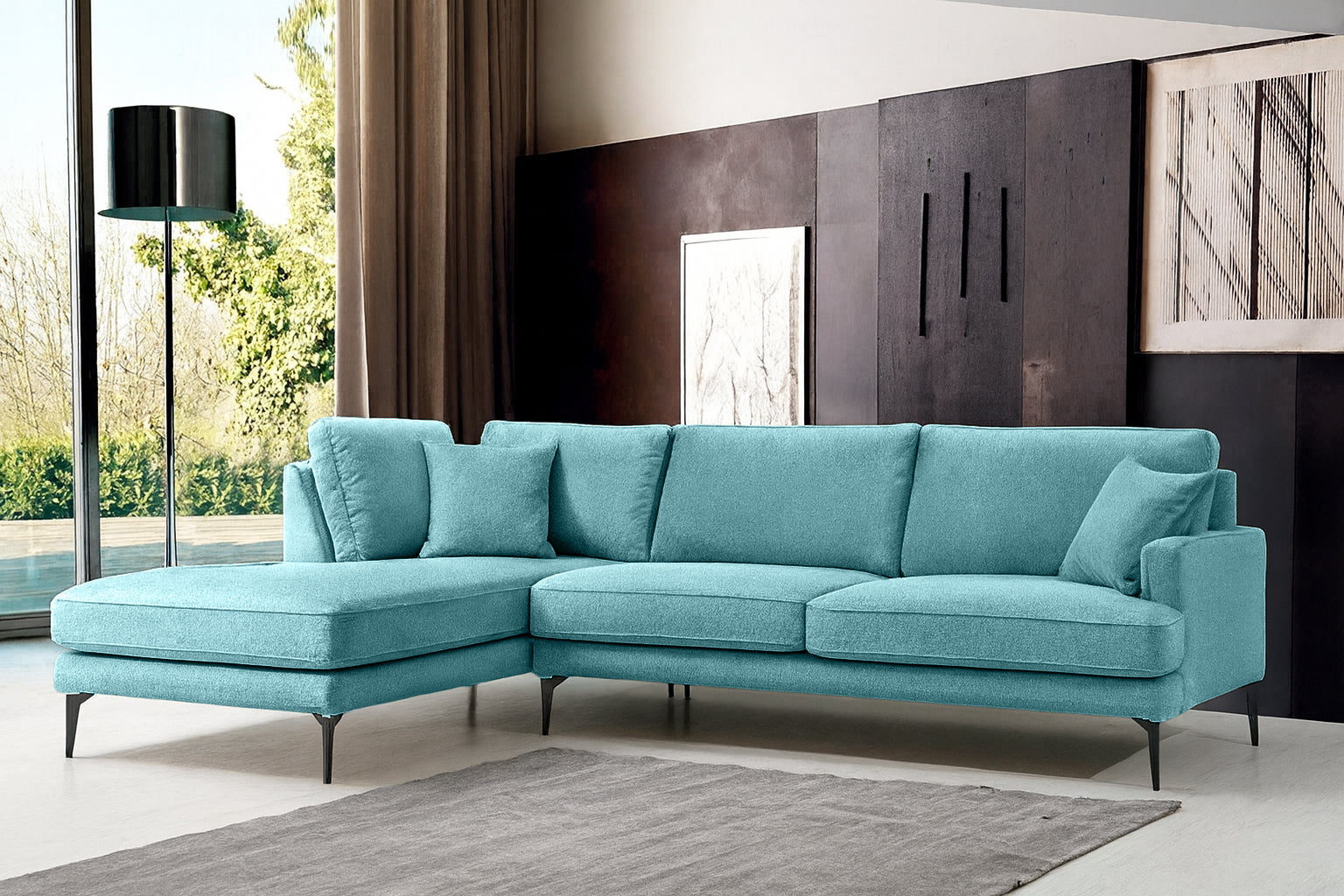 Colțar Fix AZURRO, 280x90/180x85 cm Prestige Home