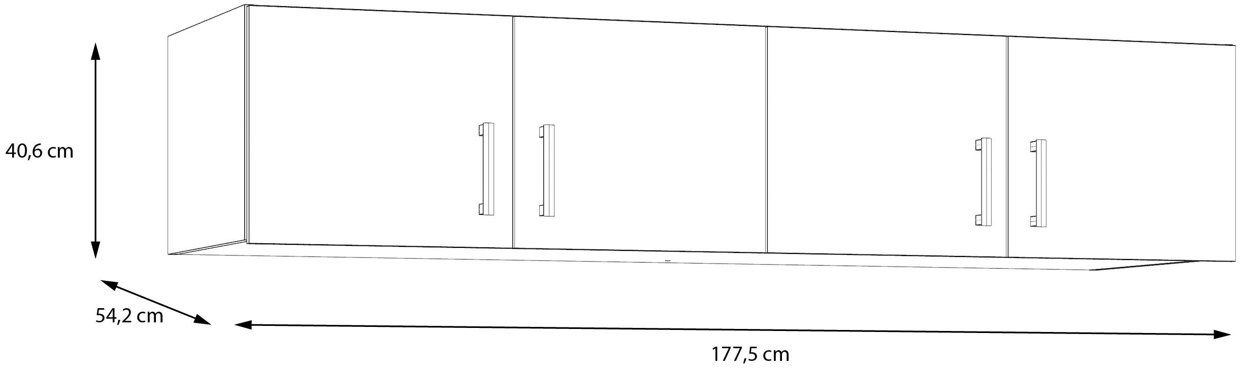 Suprapozabil pentru dulap, alb, 177,5x54,2x38,1 cm Arboteca