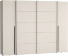 Dulap Narago combinat cu uși glisante și batante, bej cashmere, 270×210×61 cm Arboteca