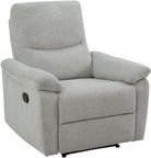 Fotoliu recliner ODILON cu funcție relax manuală, textil gri deschis Arboteca