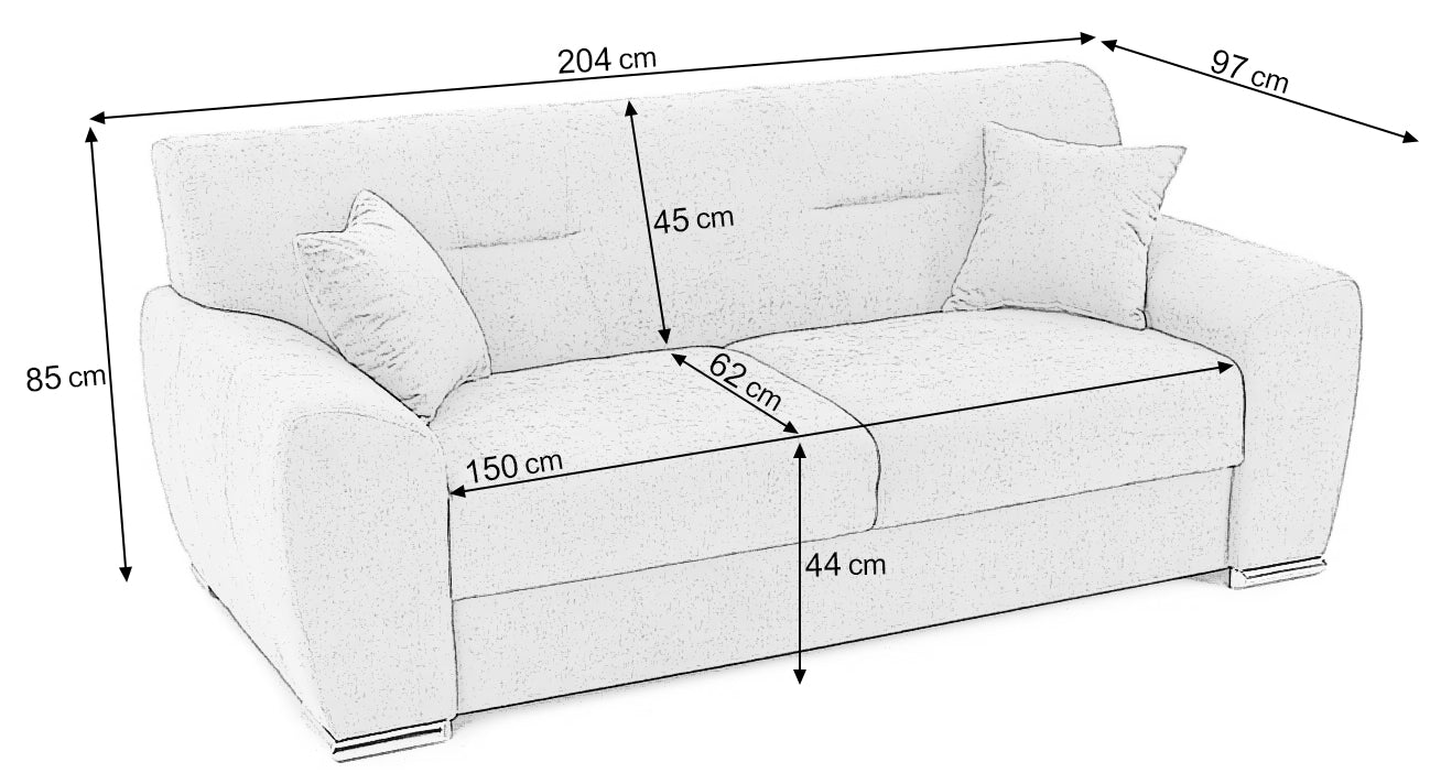 Canapea Fixă 2 locuri ASTORIA, 204x97x85 cm Prestige Home