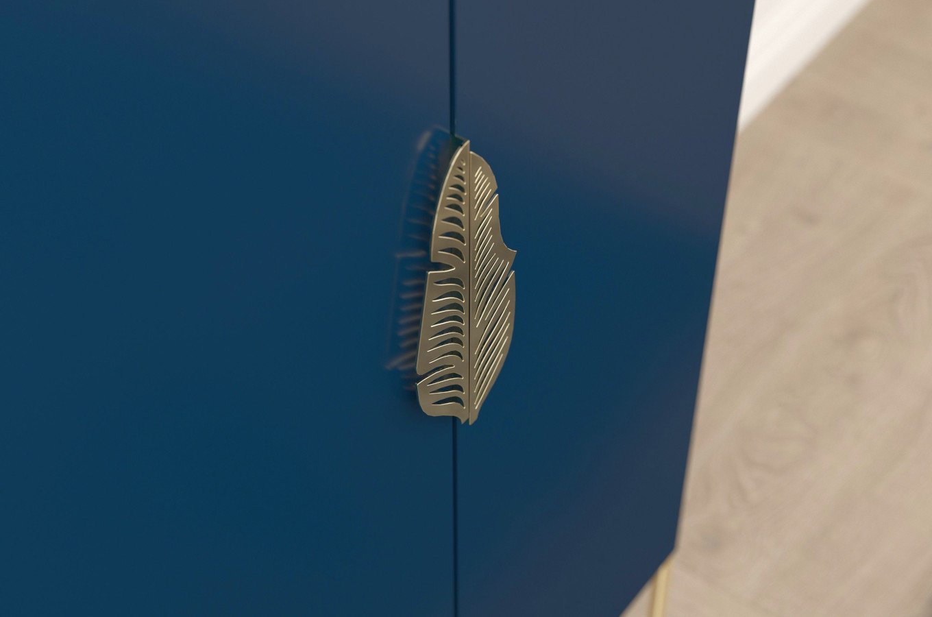 Comoda inalta Ayana, Albastru / Auriu Arboteca