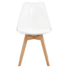 Scaun IVREA 2, transparent, acrilat/piele ecologică/fag, 48x54x80 cm Kondela