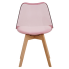 Scaun IVREA 2, roz transparent, acrilic/piele ecologică/fag, 48x54x80 cm Kondela