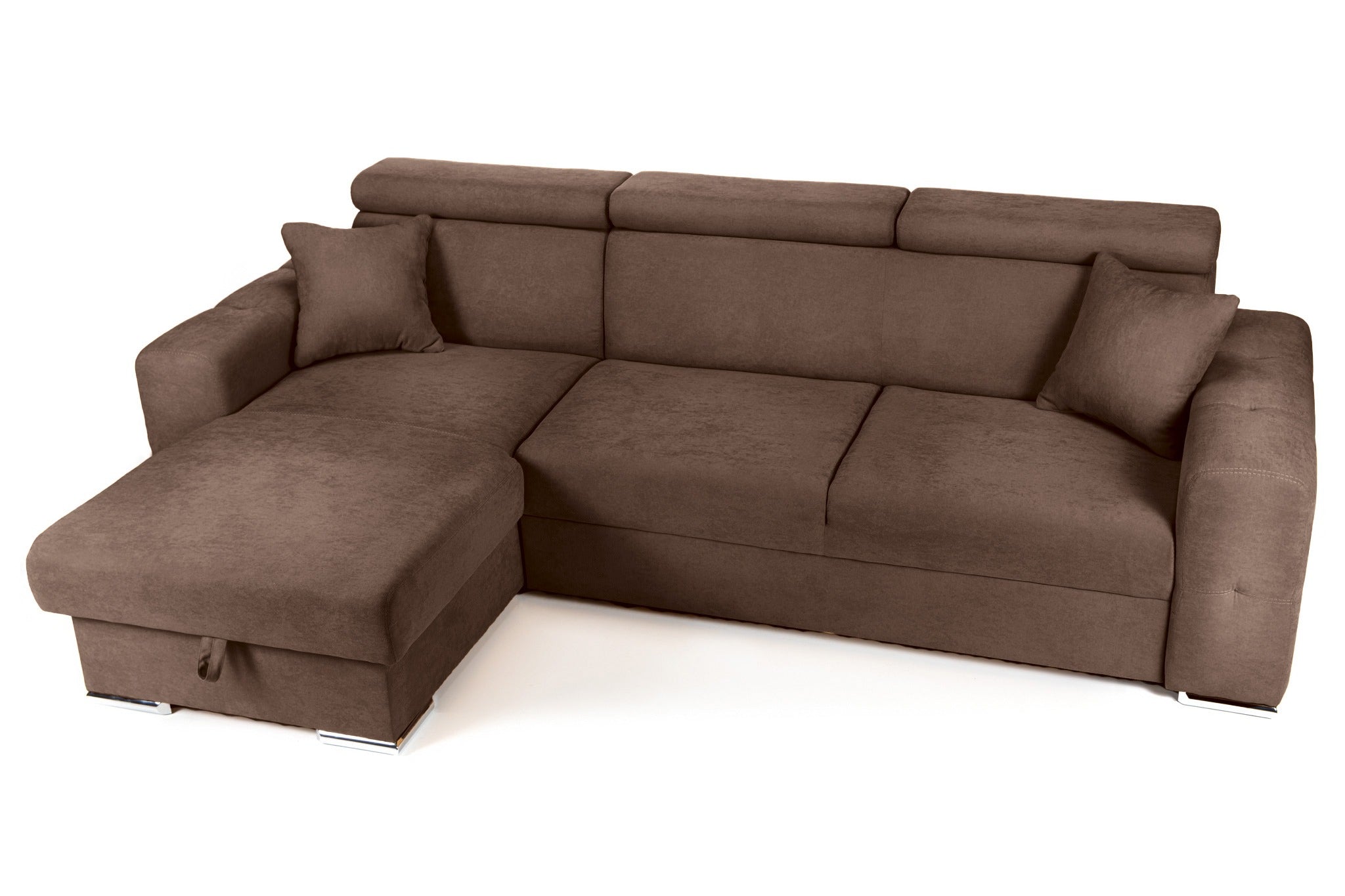Colțar Extensibil BELLAGIO, șezlong interschimbabil, cu ladă de depozitare, cu tetiere reglabile, 280x170x100 cm Prestige Home
