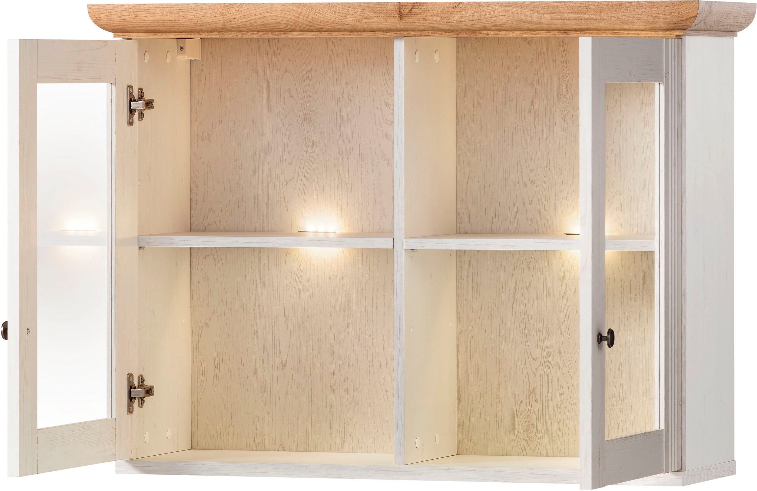 Bucătărie Westminster, 270 cm, MDF/PAL Melaminat, Alb Pin/Stejar Wotan, Dezasamblat Arboteca