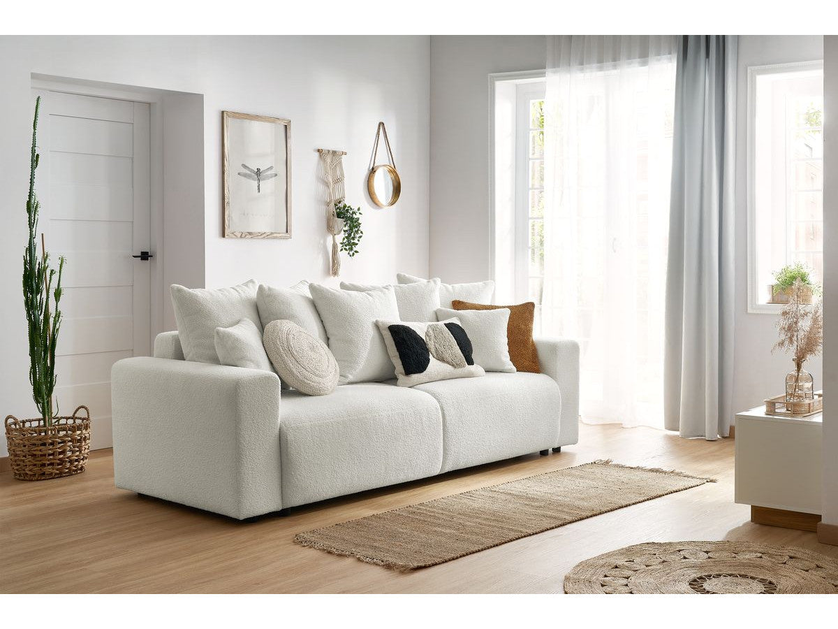 Canapea Extensibilă 3 locuri LIVIGNO, cu ladă de depozitare, 235x93x100 cm - Prestigehome.ro - Canapea - Prestige #color_Alb-Anthology