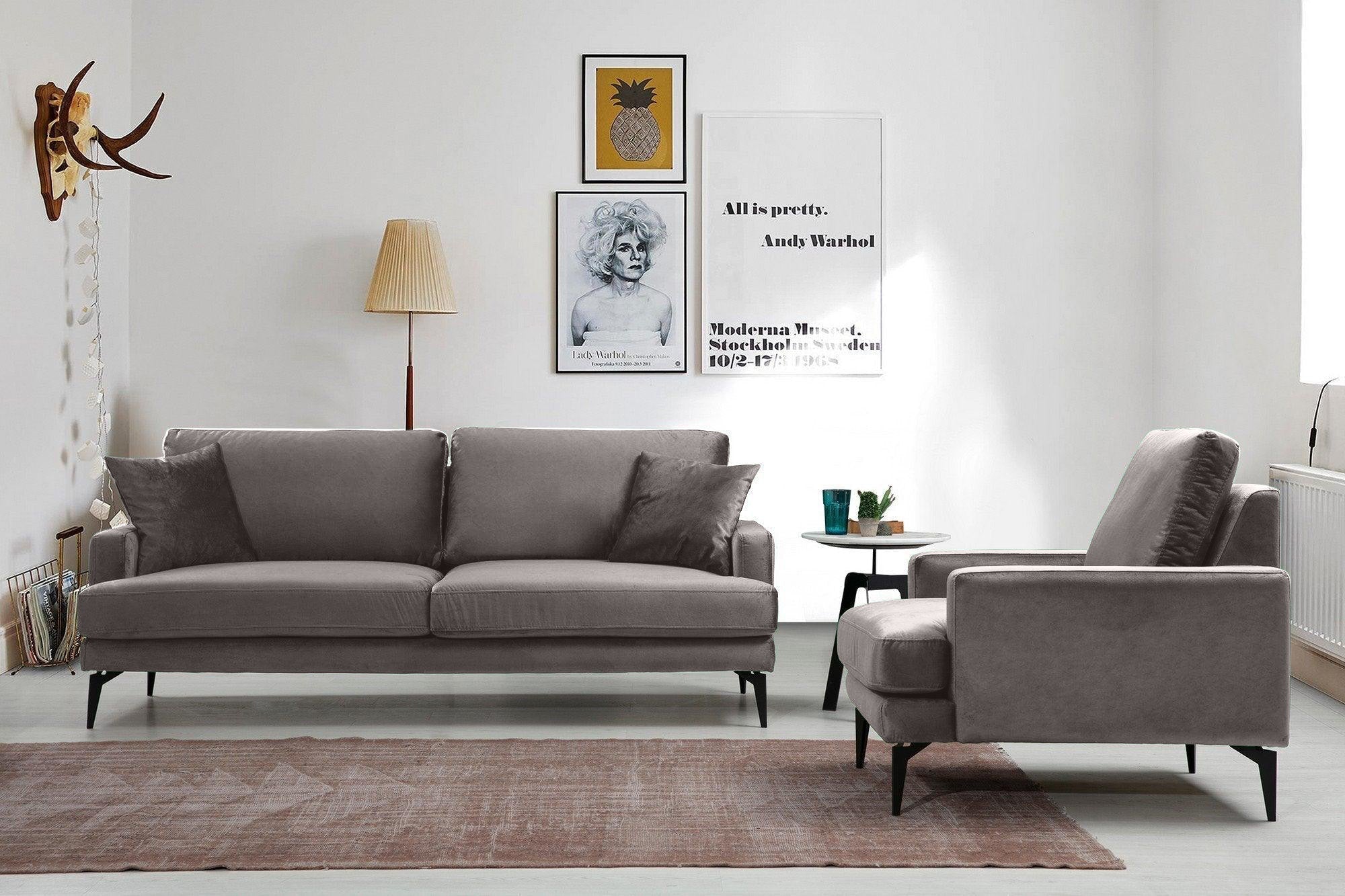 Canapea Fixă AZURRO, 2 locuri, 175x90x85 cm Prestige Home