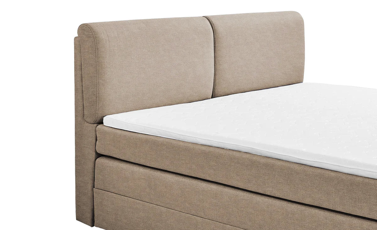 Pat Boxspring Charlotte, cu ladă de depozitare, saltea și topper incluse Prestige Home