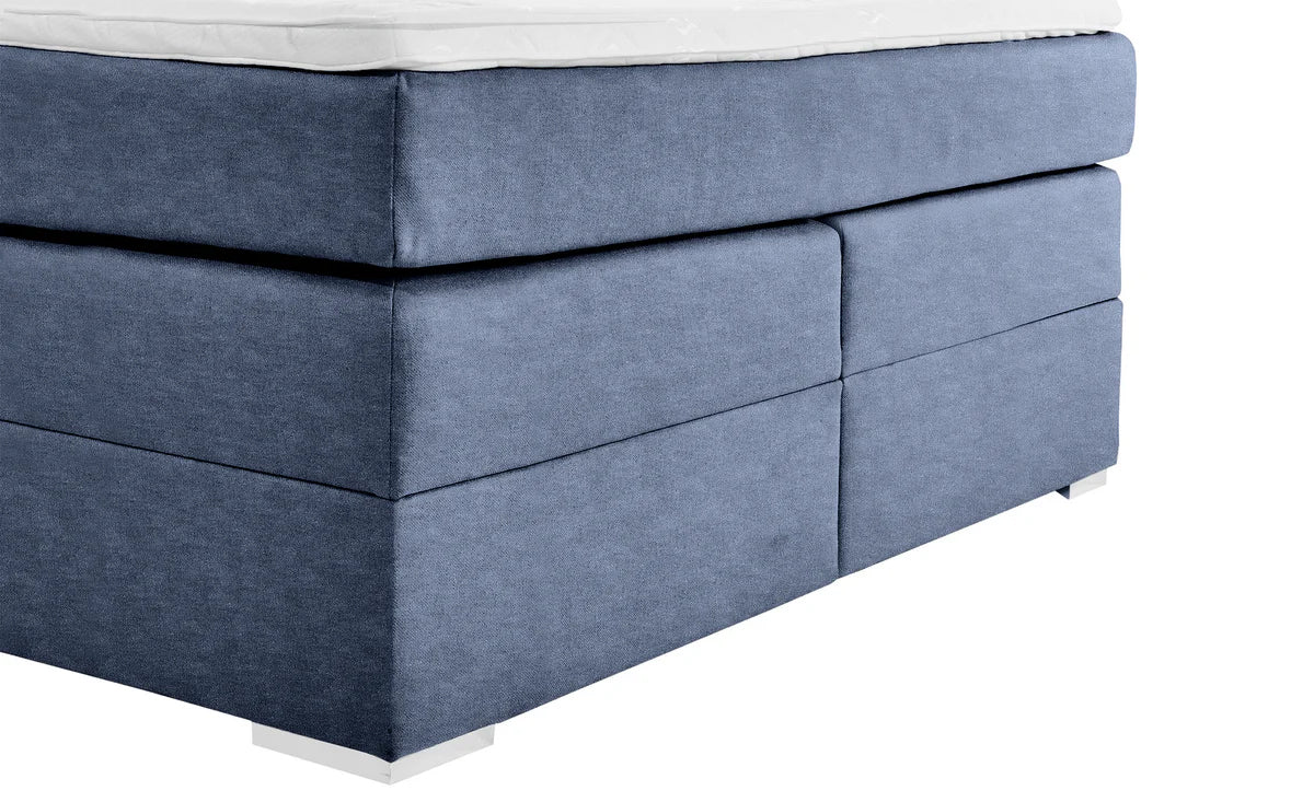 Pat Boxspring Charlotte, cu ladă de depozitare, saltea și topper incluse Prestige Home