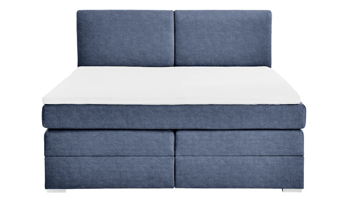 Pat Boxspring Charlotte, cu ladă de depozitare, saltea și topper incluse Prestige Home