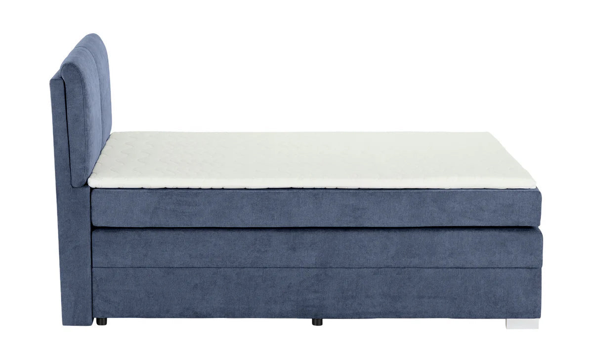 Pat Boxspring Charlotte, cu ladă de depozitare, saltea și topper incluse Prestige Home