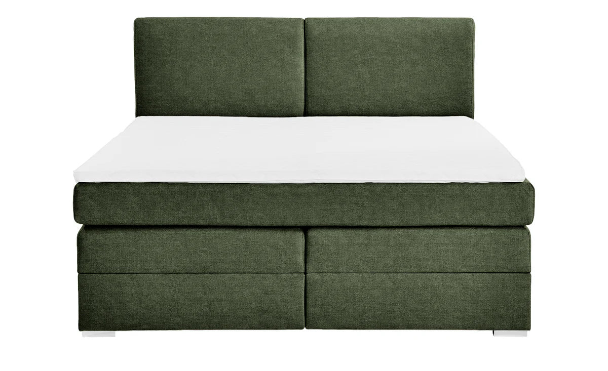 Pat Boxspring Charlotte, cu ladă de depozitare, saltea și topper incluse Prestige Home