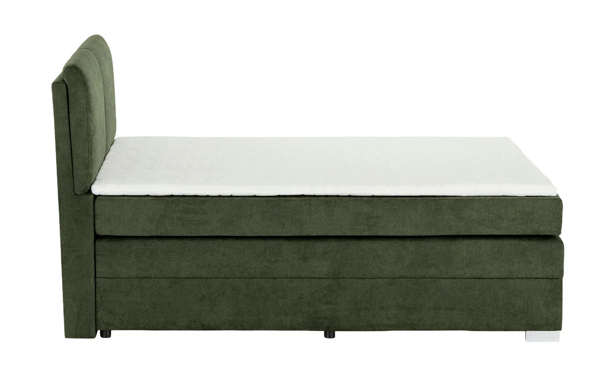Pat Boxspring Charlotte, cu ladă de depozitare, saltea și topper incluse Prestige Home