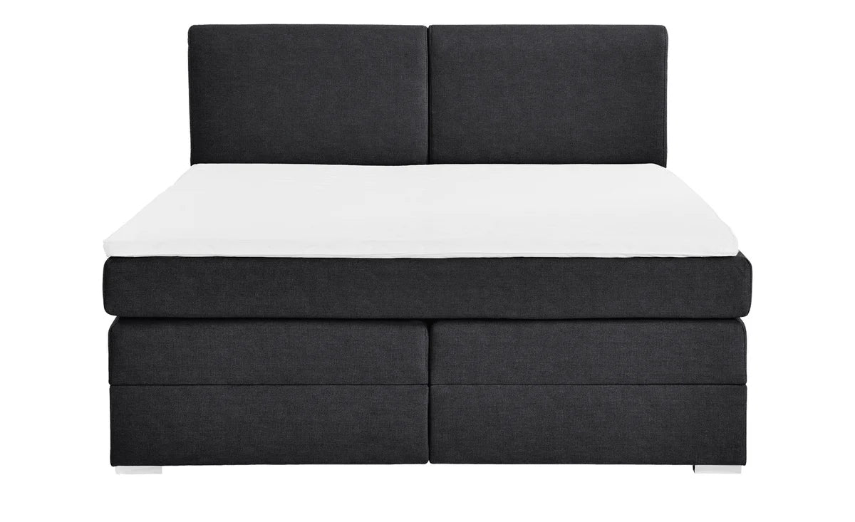 Pat Boxspring Charlotte, cu ladă de depozitare, saltea și topper incluse Prestige Home