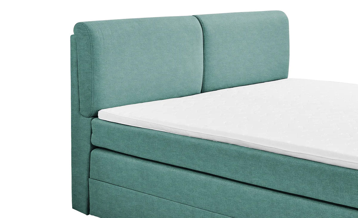 Pat Boxspring Charlotte, cu ladă de depozitare, saltea și topper incluse Prestige Home