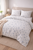 Lenjerie de pat flanel 100% bumbac, model Flori, 150 g/m², cu fermoar Arboteca