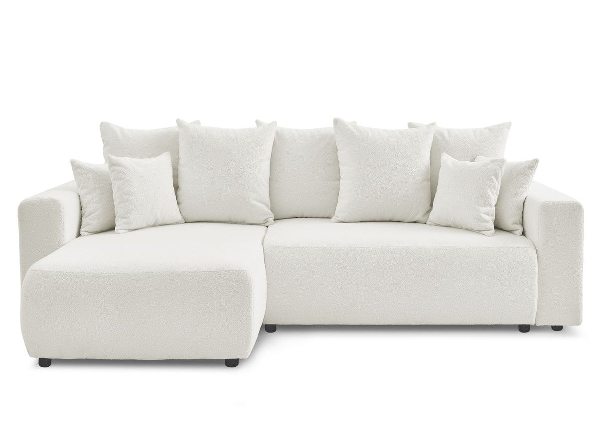 Colțar Extensibil LIVIGNO, cu ladă de depozitare, șezlong interschimbabil, 271x153x95 cm Alb-Anthology Stanga Prestige Home