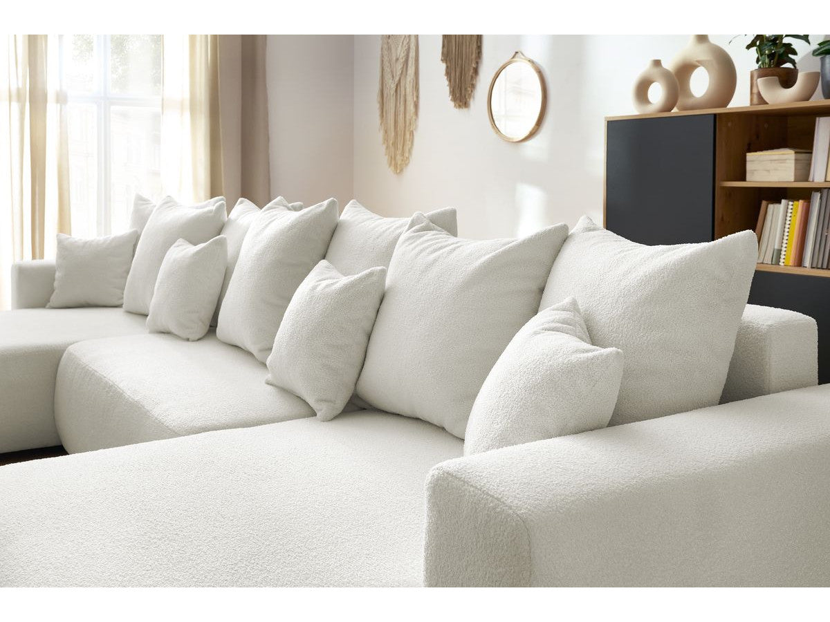 Colțar Extensibil, în formă de U, LIVIGNO, cu ladă de depozitare, 347x154x80 cm Prestige Home