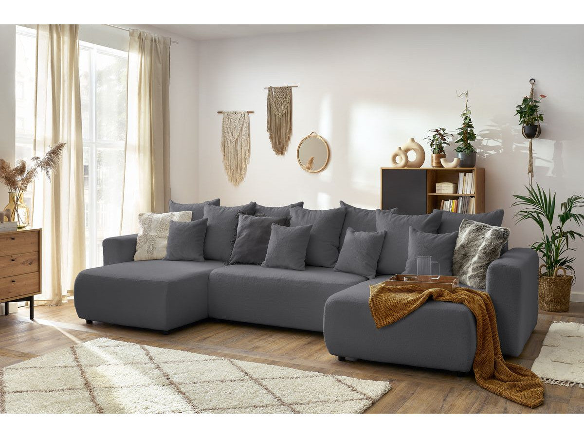 Colțar Extensibil, în formă de U, LIVIGNO, cu ladă de depozitare, 347x154x80 cm Prestige Home