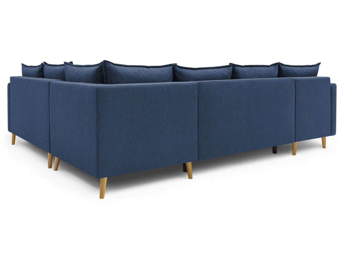 Colțar Panoramic Extensibil JULIET, cu ladă de depozitare, variante stânga/dreapta, 316x246x95 cm - Prestigehome.ro - Canapea - Prestige #color_Albastru-Inchis-Como