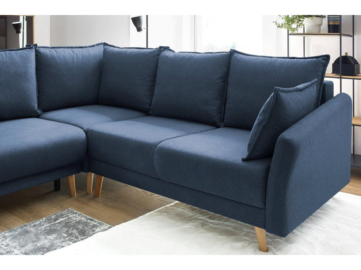 Colțar Panoramic Extensibil JULIET, cu ladă de depozitare, variante stânga/dreapta, 316x246x95 cm - Prestigehome.ro - Canapea - Prestige #color_Albastru-Inchis-Como