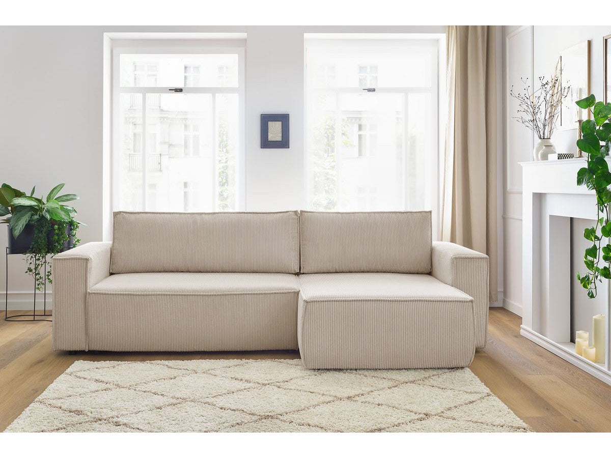 Colțar Extensibil CLOUD, cu ladă de depozitare, șezlong interschimbabil, 275x145x85 cm Prestige Home