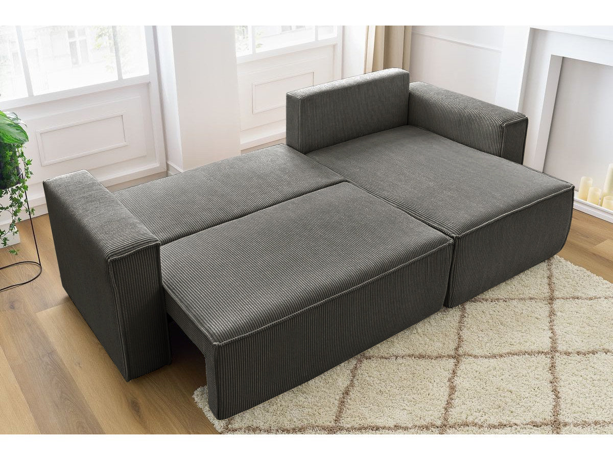 Colțar Extensibil CLOUD, cu ladă de depozitare, șezlong interschimbabil, 275x145x85 cm Prestige Home