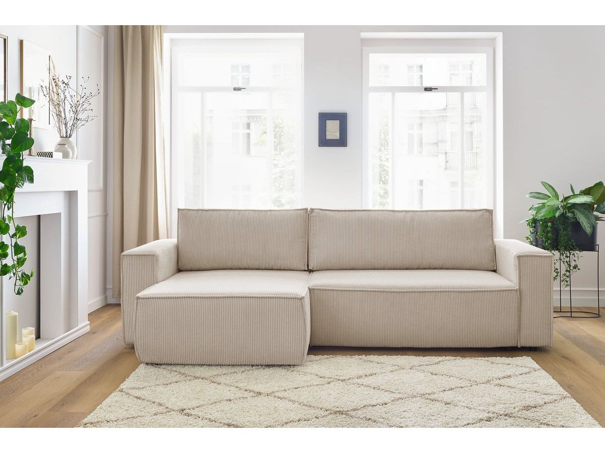 Colțar Extensibil CLOUD, cu ladă de depozitare, șezlong interschimbabil, 275x145x85 cm Prestige Home