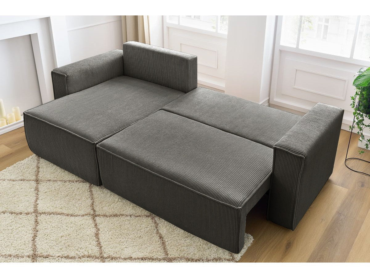 Colțar Extensibil CLOUD, cu ladă de depozitare, șezlong interschimbabil, 275x145x85 cm Prestige Home