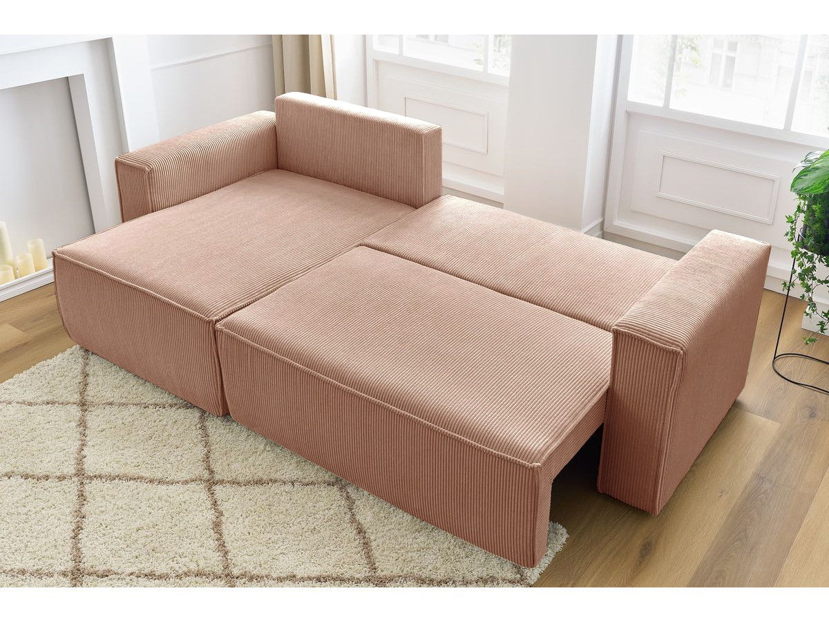 Colțar Extensibil CLOUD, cu ladă de depozitare, șezlong interschimbabil, 275x145x85 cm Prestige Home