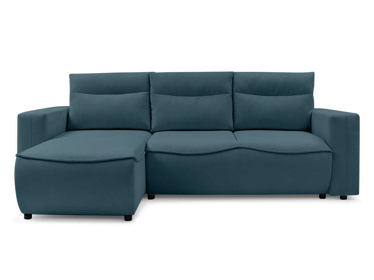 Colțar Extensibil HALSON, cu ladă de depozitare, șezlong interschimbabil, 260x160x98 cm Stanga Albastru-Fjord Prestige Home