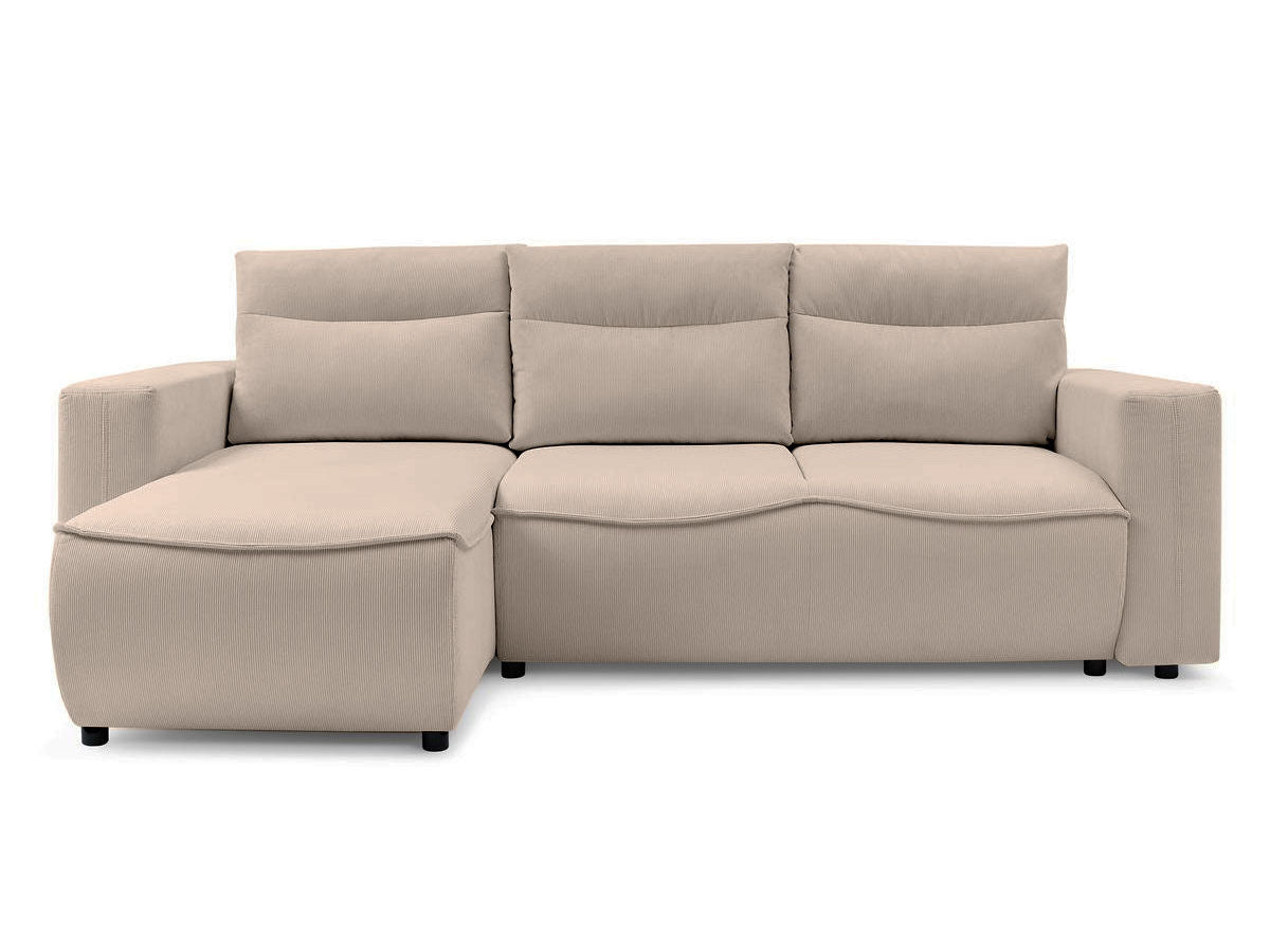 Colțar Extensibil HALSON, cu ladă de depozitare, șezlong interschimbabil, 260x160x98 cm Stanga Bej-Fjord Prestige Home