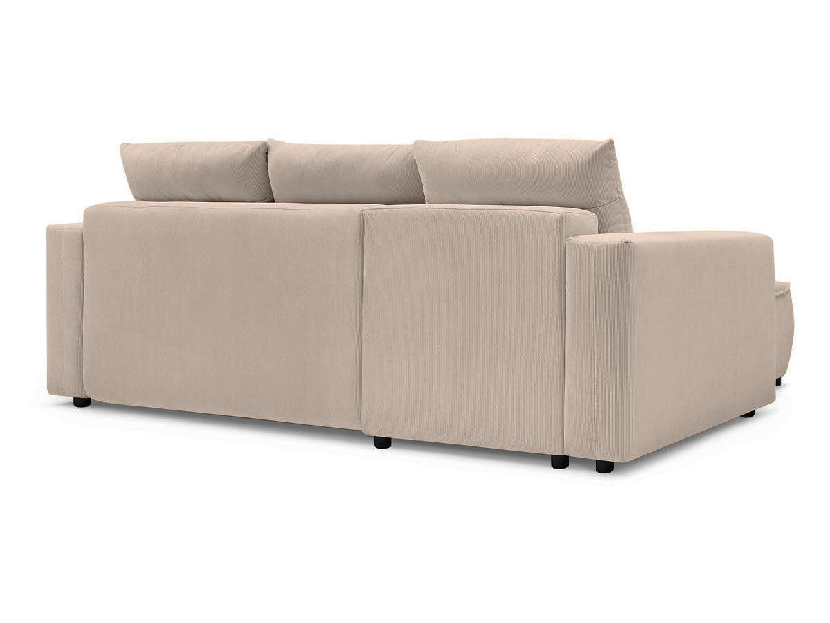 Colțar Extensibil HALSON, cu ladă de depozitare, șezlong interschimbabil, 256x158x90 cm - Prestigehome.ro - Colțar - Prestige #color_Bej-Fjord