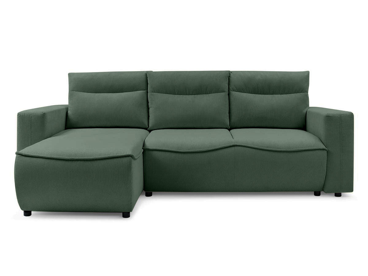 Colțar Extensibil HALSON, cu ladă de depozitare, șezlong interschimbabil, 260x160x98 cm Stanga Verde-Fjord Prestige Home