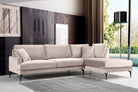 Colțar Fix AZURRO, cu ladă de depozitare, 280x90/180x85 cm - Prestigehome.ro - Colțar - Prestige #color_Velutto-Bej