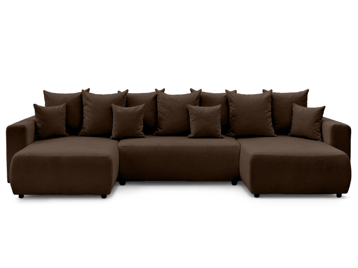 Colțar Extensibil, în formă de U, LIVIGNO, cu ladă de depozitare, 347x154x80 cm Maro-Anthology Prestige Home