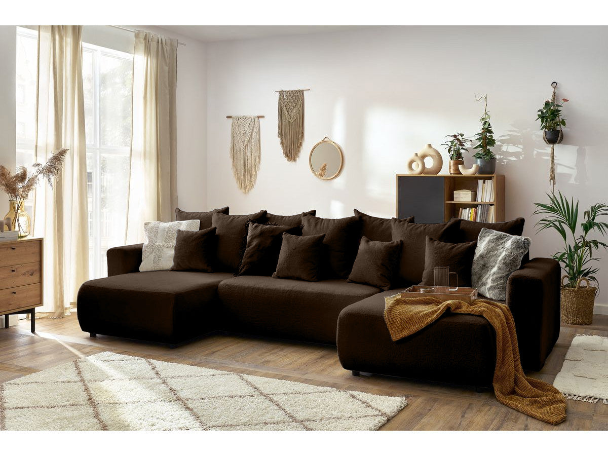 Colțar Extensibil, în formă de U, LIVIGNO, cu ladă de depozitare, 347x154x80 cm Prestige Home