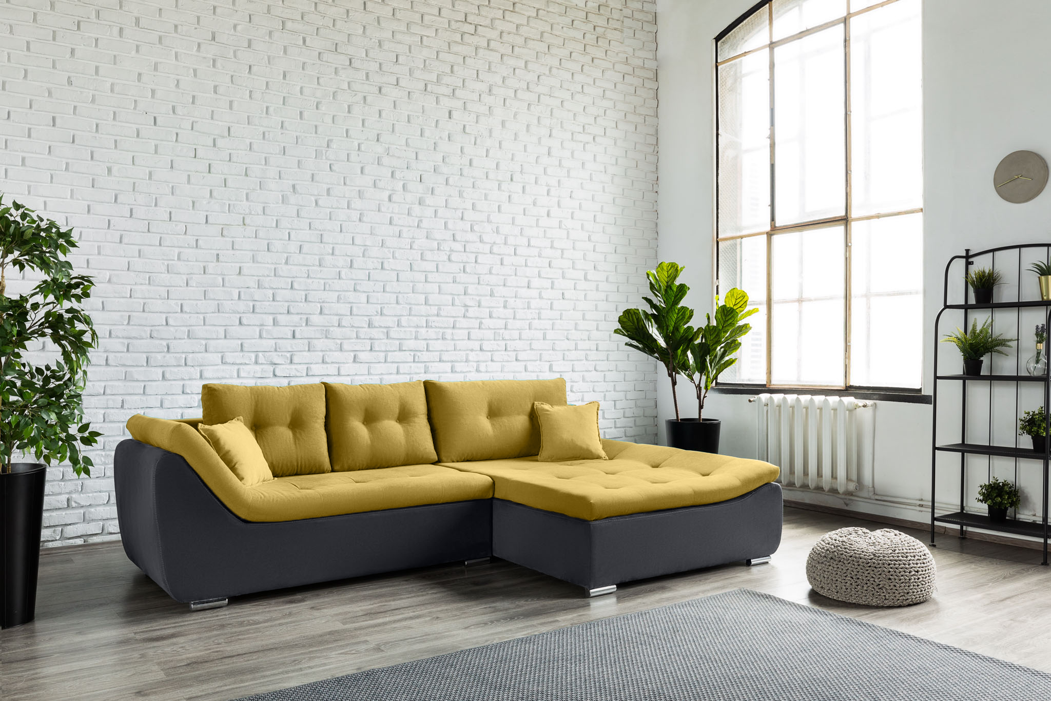 Colțar Extensibil LORENZO, cu ladă de depozitare, variante stânga/dreapta 280x180x70 cm Prestige Home