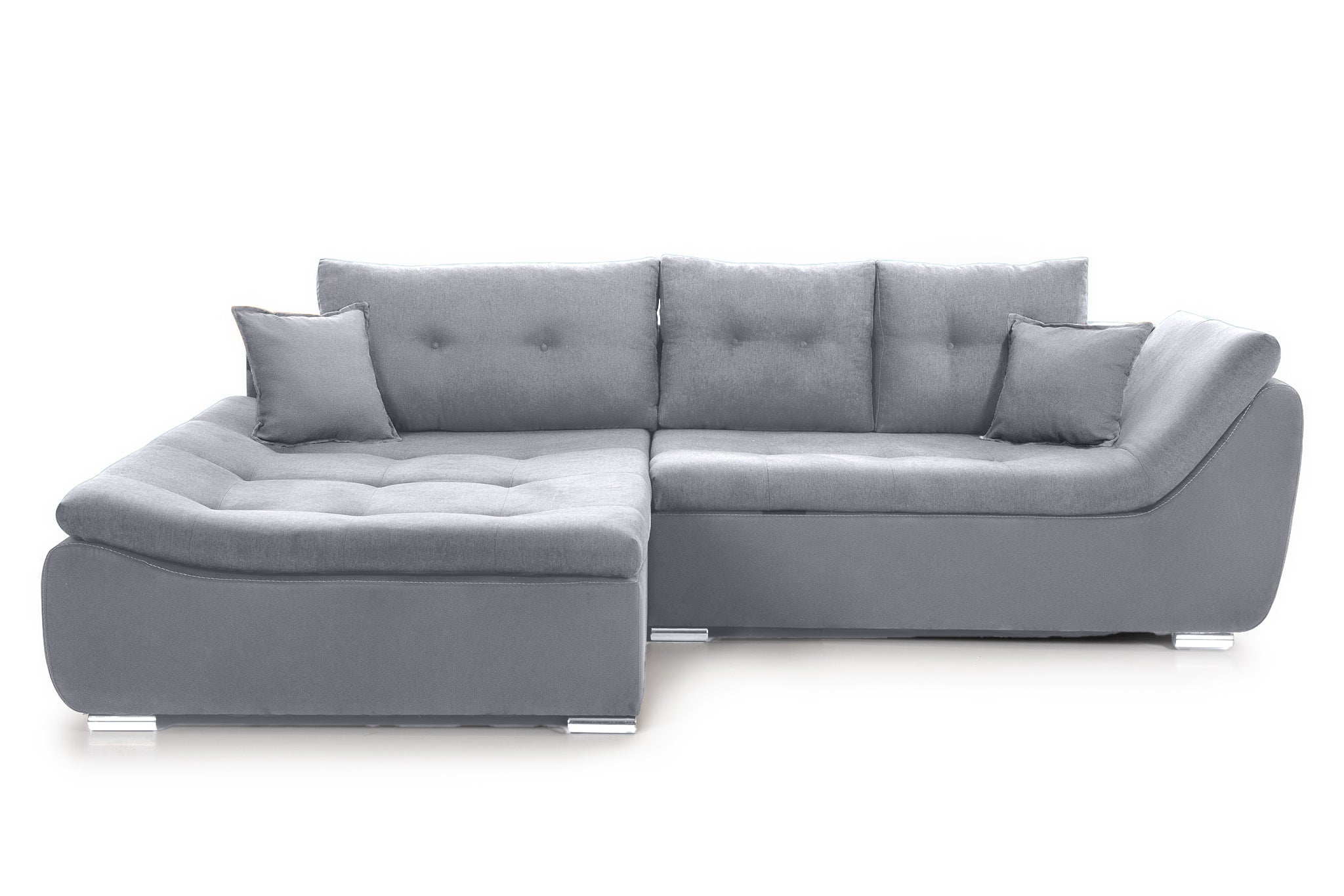 Colțar Extensibil LORENZO, cu ladă de depozitare, variante stânga/dreapta 280x180x70 cm Stanga Gri-Deschis-Enjoy Prestige Home