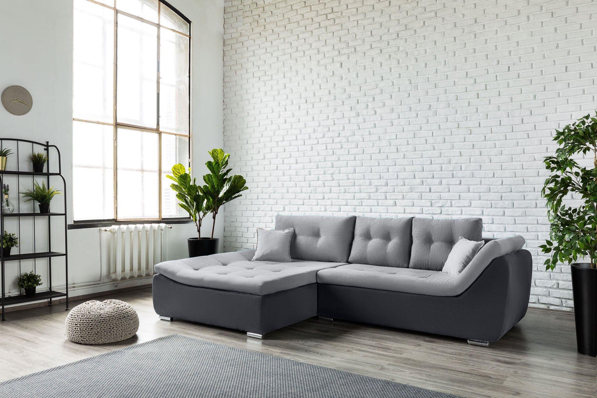 Colțar Extensibil LORENZO, cu ladă de depozitare, variante stânga/dreapta 280x180x70 cm Prestige Home