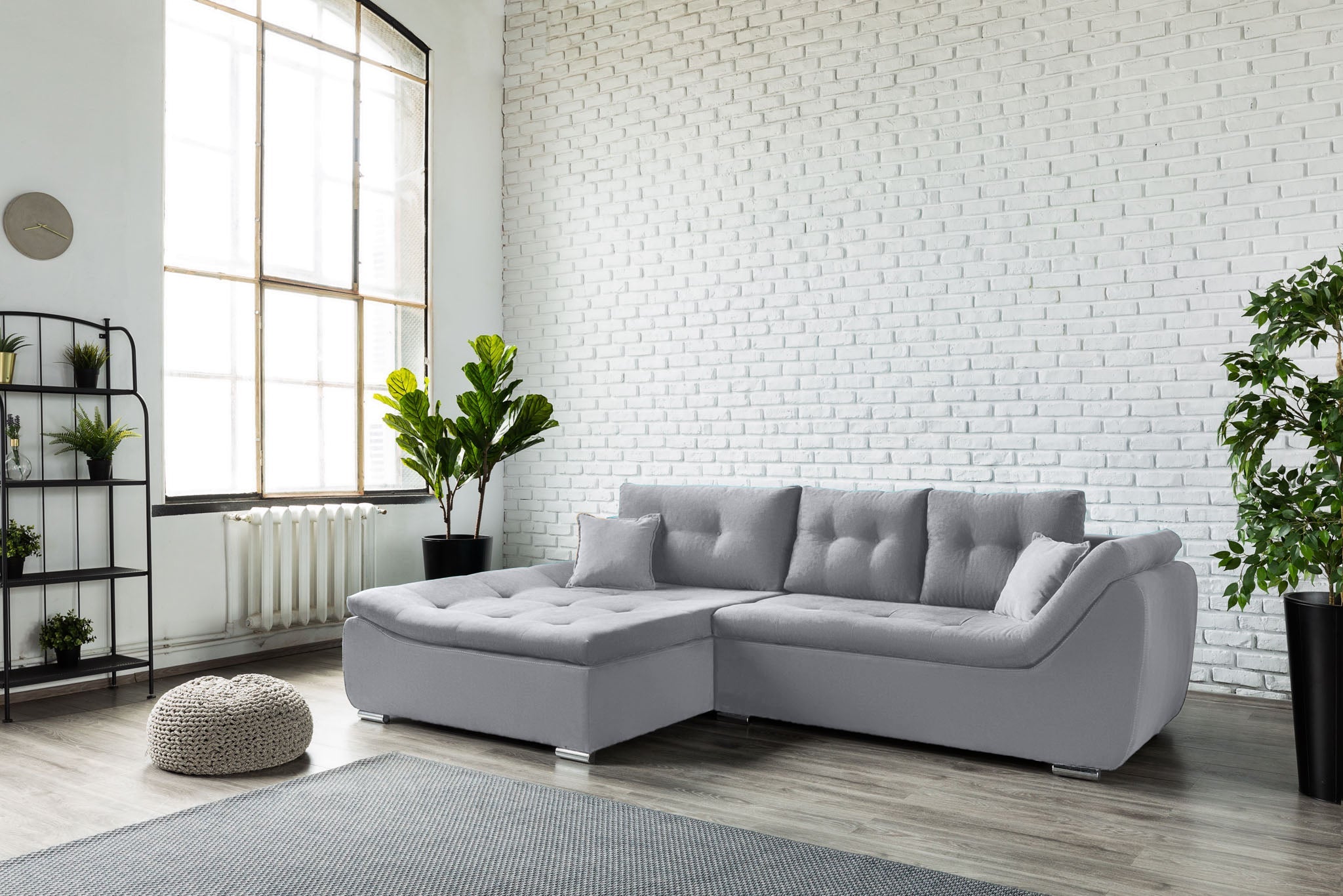 Colțar Extensibil LORENZO, cu ladă de depozitare, variante stânga/dreapta 280x180x70 cm Prestige Home