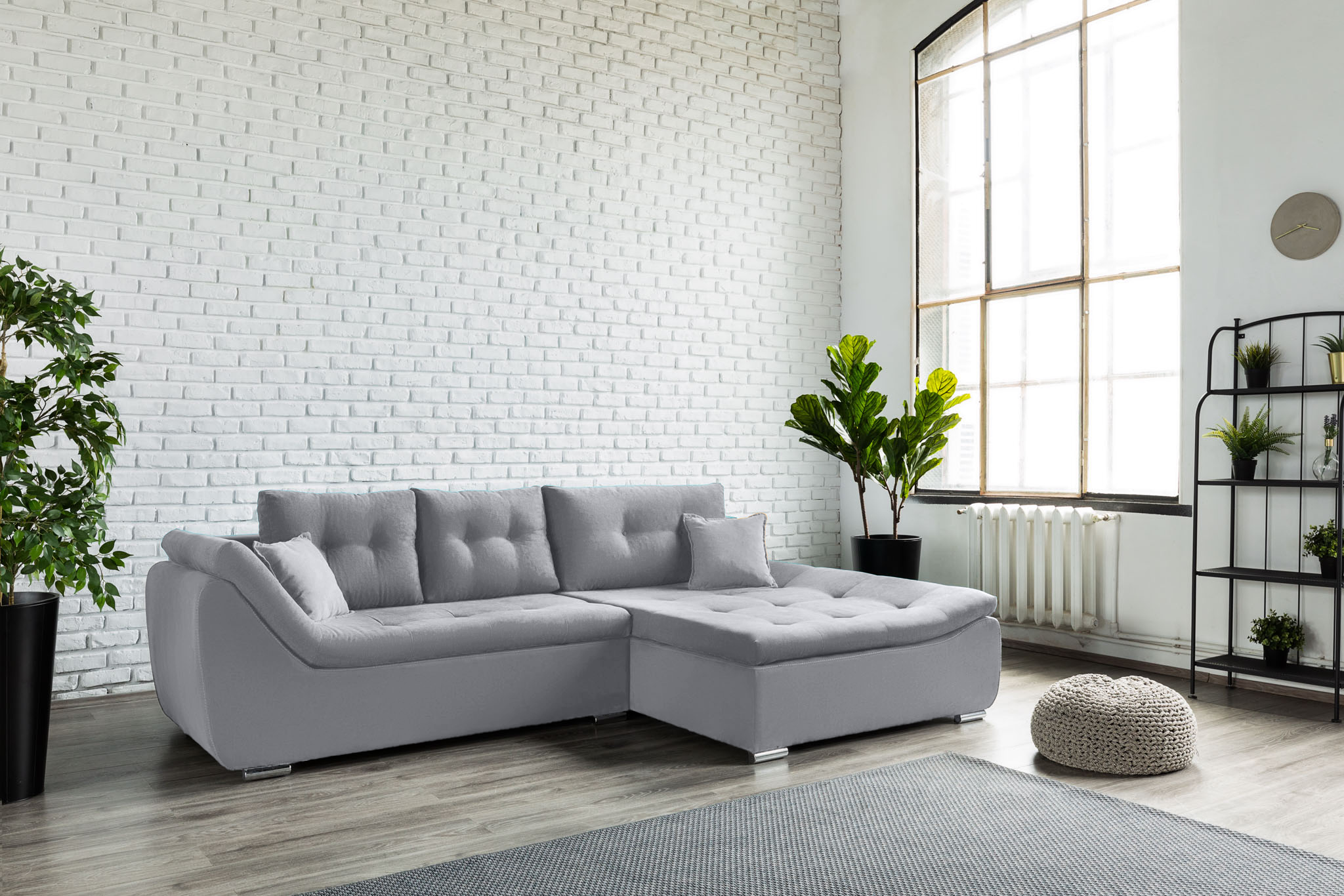 Colțar Extensibil LORENZO, cu ladă de depozitare, variante stânga/dreapta 280x180x70 cm Prestige Home