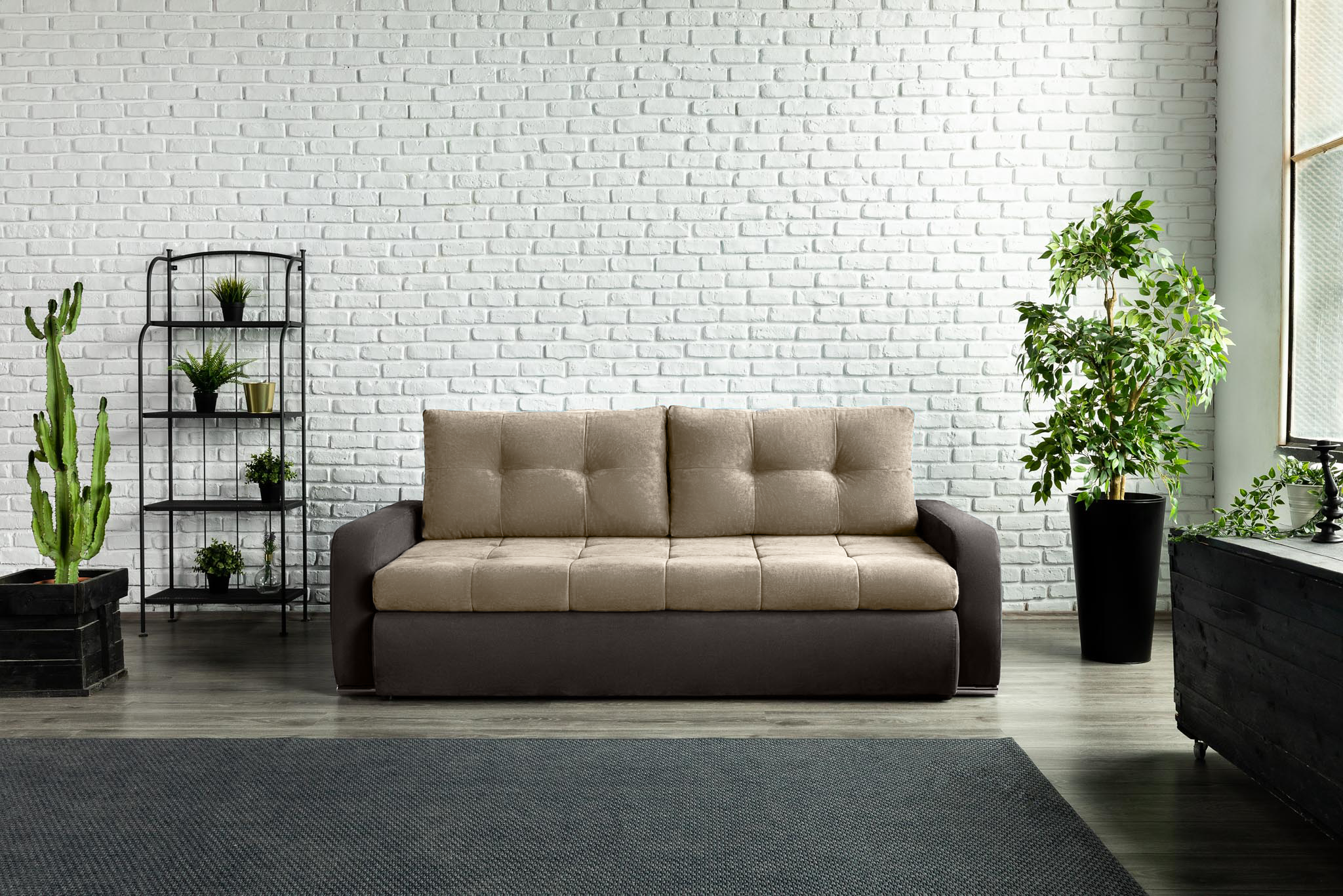 Canapea Extensibilă 3 locuri VENETIA, cu ladă de depozitare, 220x100x90 cm Prestige Home
