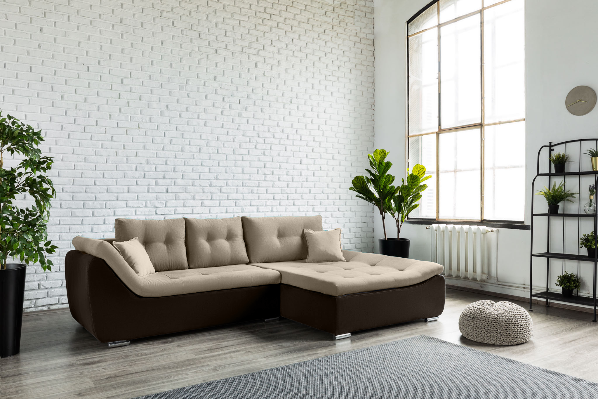 Colțar Extensibil LORENZO, cu ladă de depozitare, variante stânga/dreapta 280x180x70 cm Prestige Home