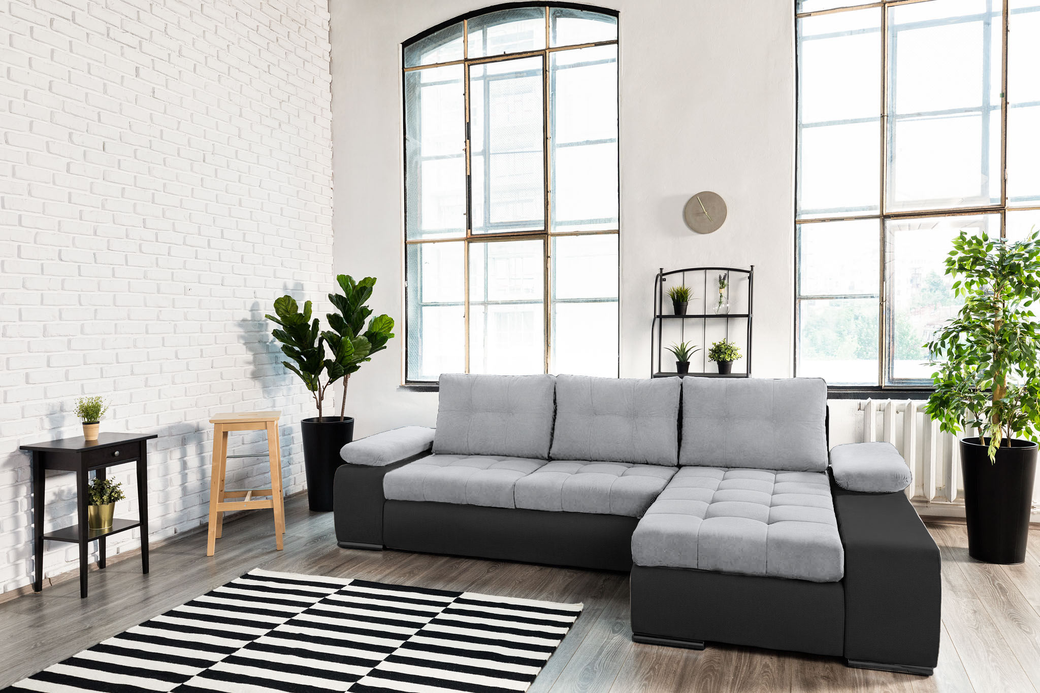 Colțar Extensibil VENETIA, cu ladă de depozitare, variante stânga/dreapta 290x170x80 cm Prestige Home