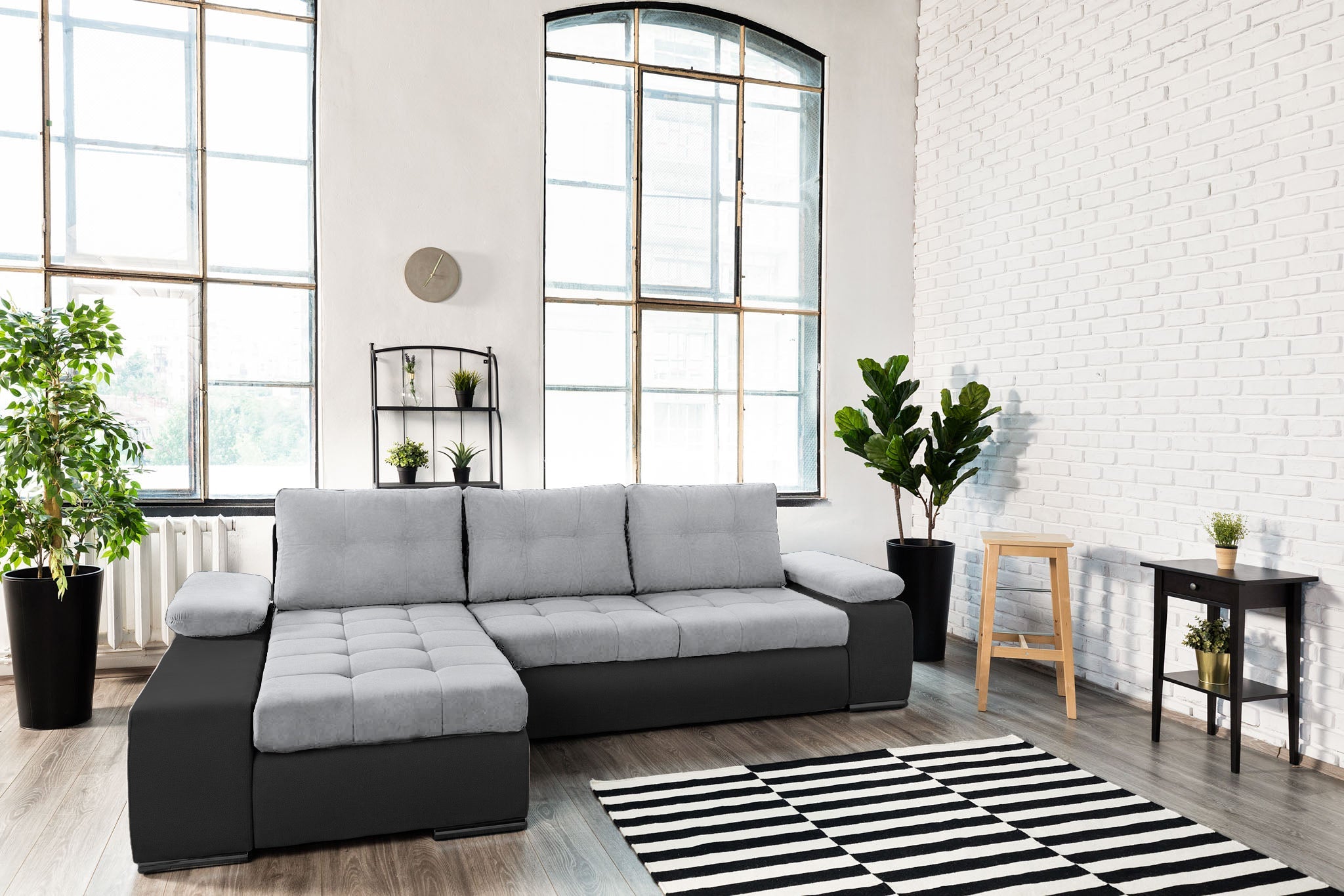 Colțar Extensibil VENETIA, cu ladă de depozitare, variante stânga/dreapta 290x170x80 cm Prestige Home