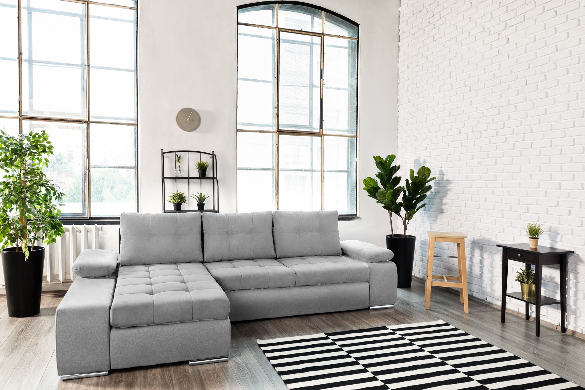 Colțar Extensibil VENETIA, cu ladă de depozitare, variante stânga/dreapta 290x170x80 cm Prestige Home