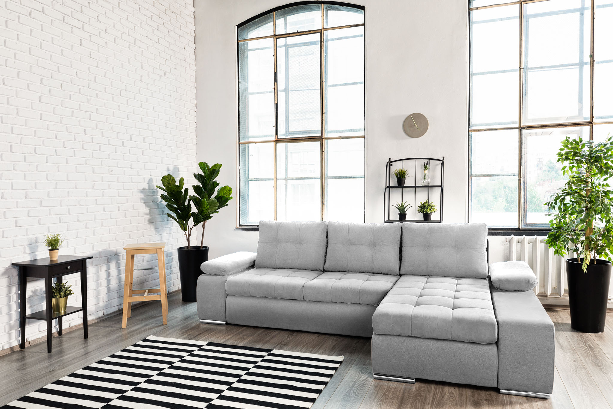 Colțar Extensibil VENETIA, cu ladă de depozitare, variante stânga/dreapta 290x170x80 cm Prestige Home