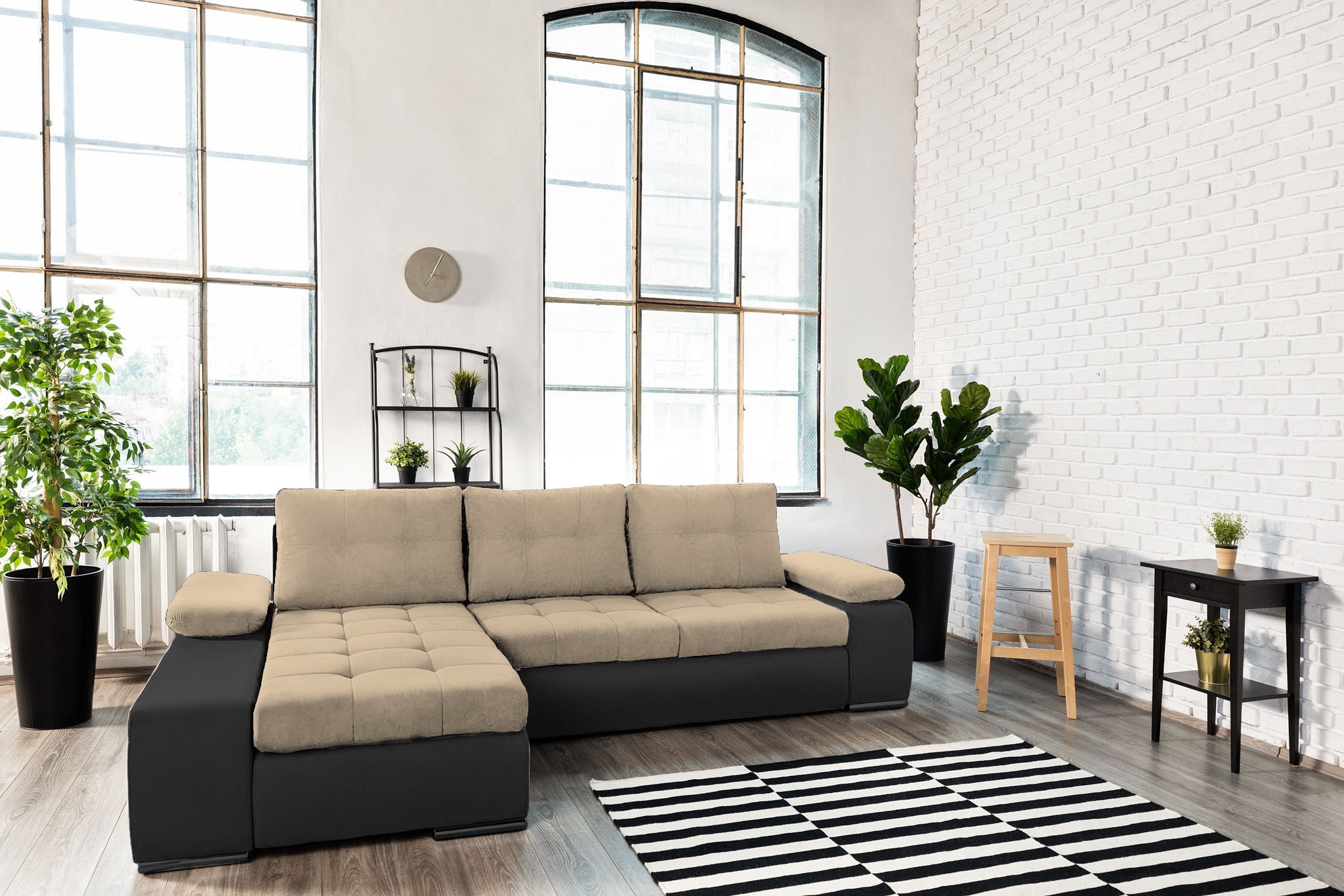 Colțar Extensibil VENETIA, cu ladă de depozitare, variante stânga/dreapta 290x170x80 cm Prestige Home